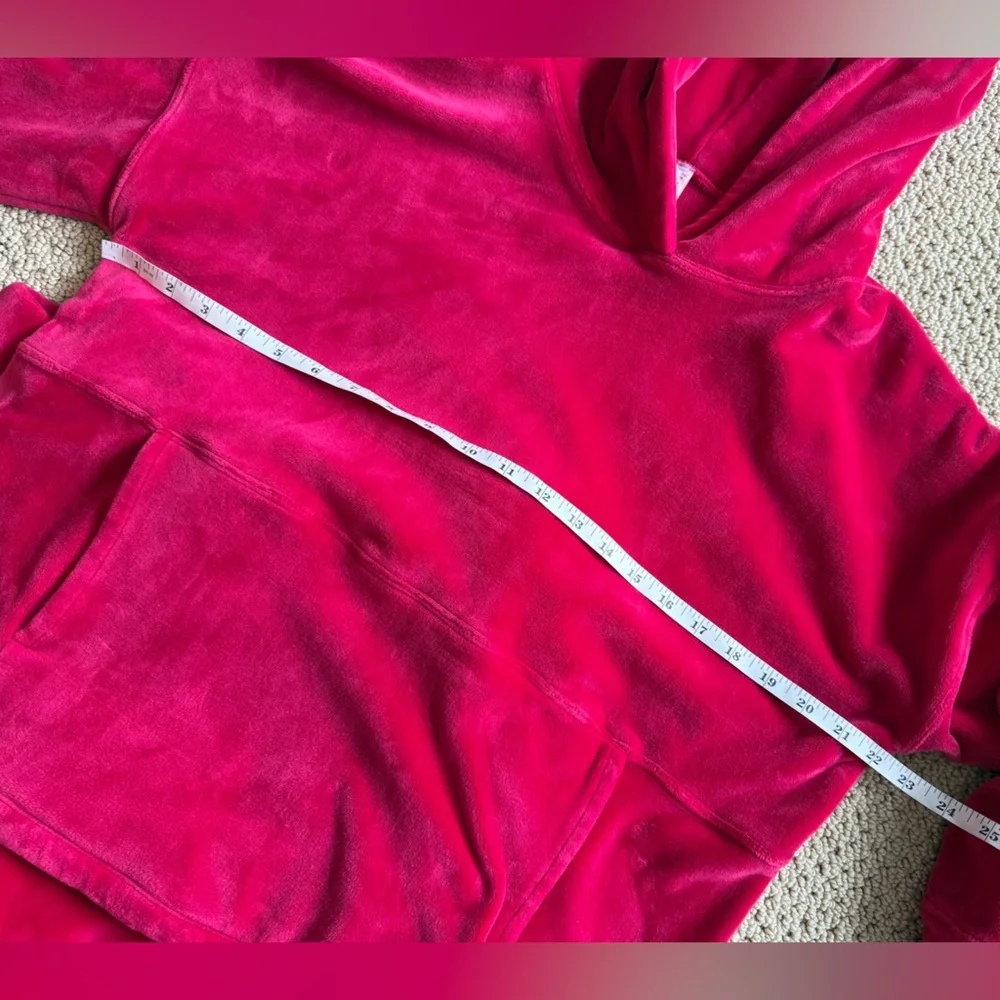 FP Movement by Free People Velvet Hoodie & Joggers Set in Fuchsia
